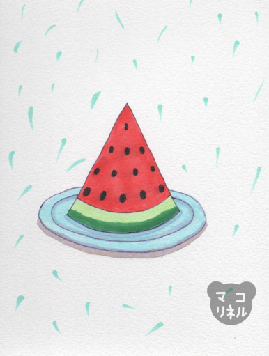 makorinel's tweet photo. 「コピックで描いたスイカ」
コピックで描きました。
#イラスト ＃オリジナル #コピック https://t.co/055Y0yCDf1