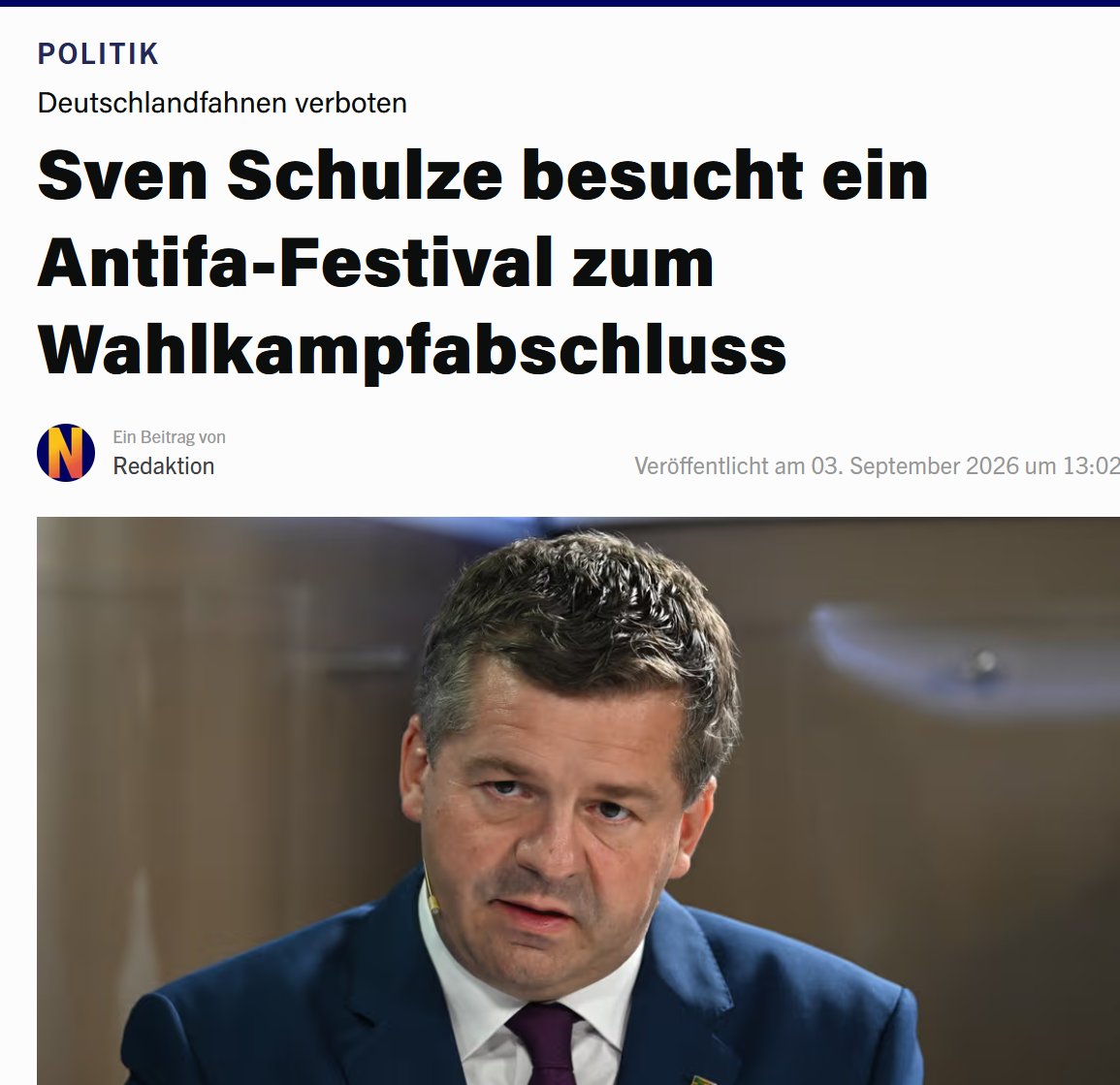 SHomburg's tweet photo. MP Sven Schulze macht klar, mit wem er weiterregieren will. Man erinnert sich an seinen Vorgänger Reinhardt Höppner, der sich von der PDS tolerieren ließ, ewig lange nach Wirtschaftsministern suchte und vier davon verschliss. Für Sachsen-Anhalt war es eine verlorene Zeit.

Link: https://t.co/36YL9kn7Uz