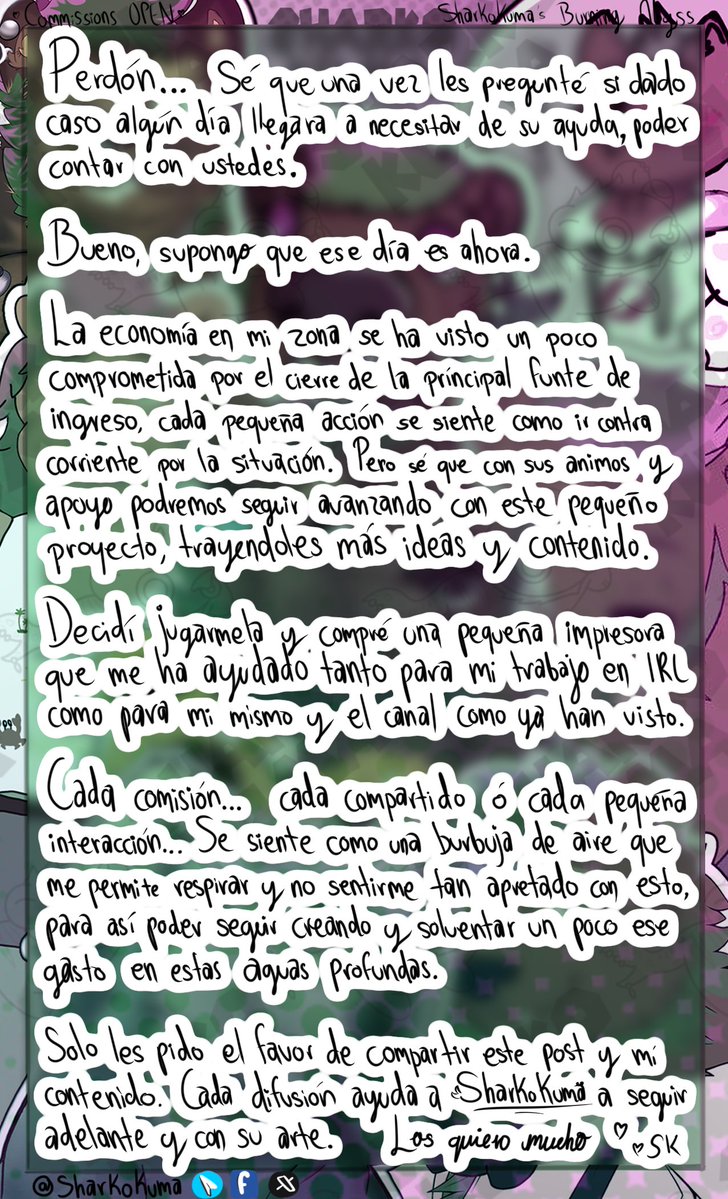 SharkoKuma's tweet photo. Me podrían ayudar compartiendo este post?

Para más info puedes preguntar por aqui o más rapido contactarme via telegram
@Sharkokuma 

Aqui les dejo una lista con mis otras redes y el canal de telegram donde suelo ser mas activo.

https://t.co/9uPmwC0uYA
https://t.co/tL4UEHDVdN https://t.co/8LvaeubDFf