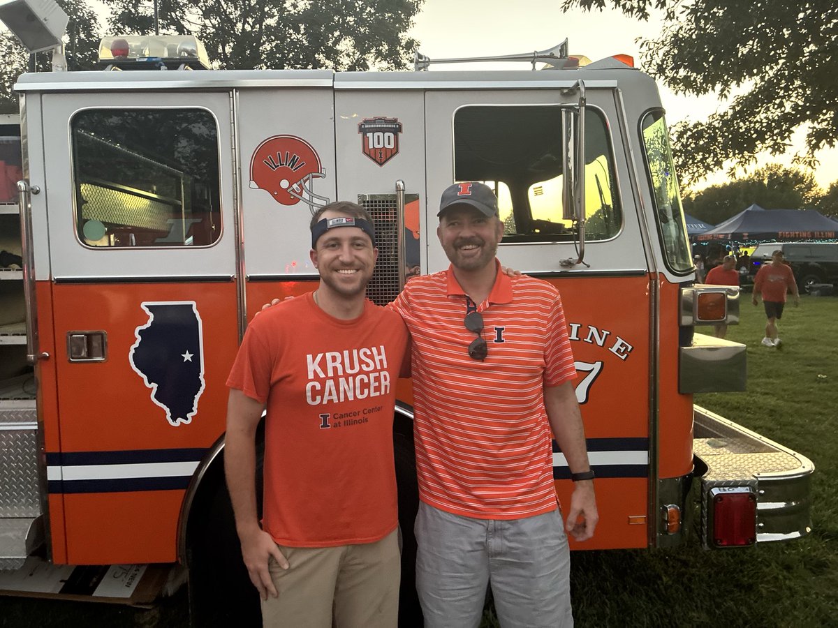 NBraydich's tweet photo. @ALionEye Robert,

Thanks for kicking off my first Illini gameday in style. Appreciate your hospitality and can’t wait for next time! 

I-L-L https://t.co/SrsQhZeSPe