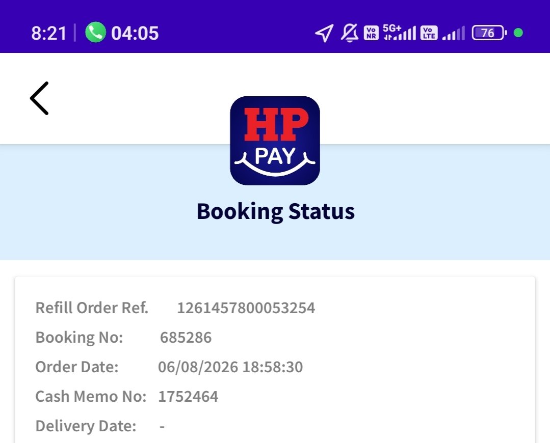 Uzwal1989's tweet photo. @HPCL @MoPNG_eSeva 
Consumer Name- Mankeshwar Nath Ray
CA number - 602141
Lpg id-  2 1161 4578 0000 0151
Ajency Name - Nidhi hp gramin Vitrak
The cylinder was booked on 06-08-2026, and the online payment was also made. However, the gas cylinder has still not been delivered. https://t.co/4uonUlygLC