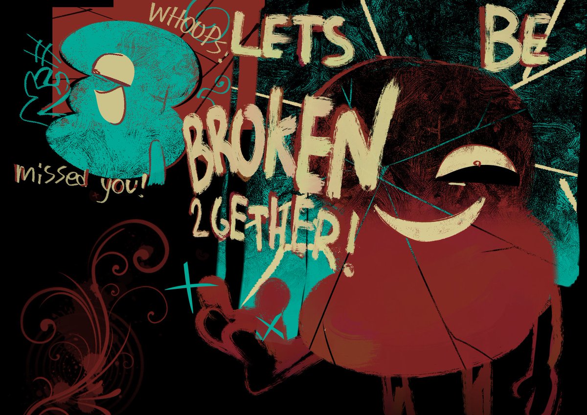 objectsniffer30's tweet photo. LET'S BE BROKEN 2-GETHER
~
//I got inspo from that kerdly drawing I saw on tiktok https://t.co/sd8eB5GWet