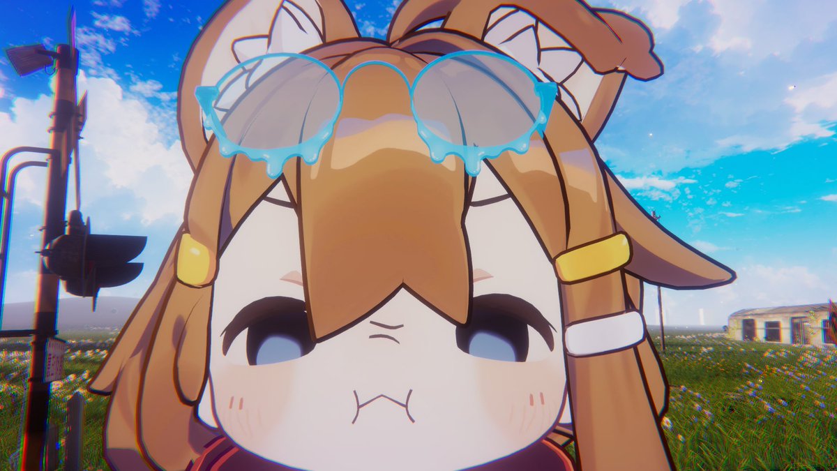 Fd223_VR's tweet photo. まめひの表情いじってみたはいいんだけと自分とフレンドで見えてる表情が変わってるらしいどうしたものか https://t.co/SaLqUG3Tpt