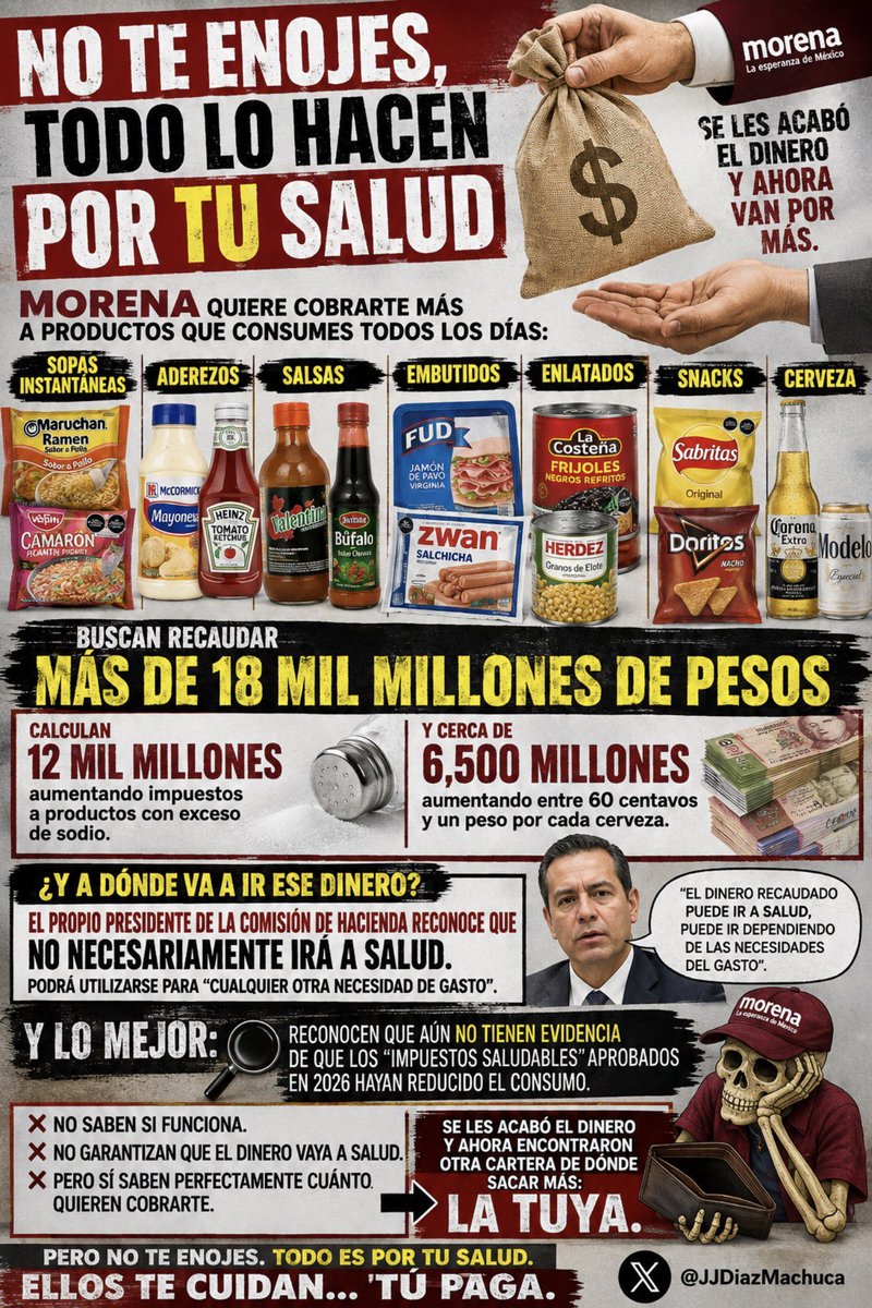 mario_dico50's tweet photo. 🔴 AL CIERRE; El 47% de trabajadores recibe MENOS de un salario mínimo y Morena quiere poner un impuesto a los alimentos ! Un IVA disfrazado de IEPS ! QPM! https://t.co/s22iANeATZ