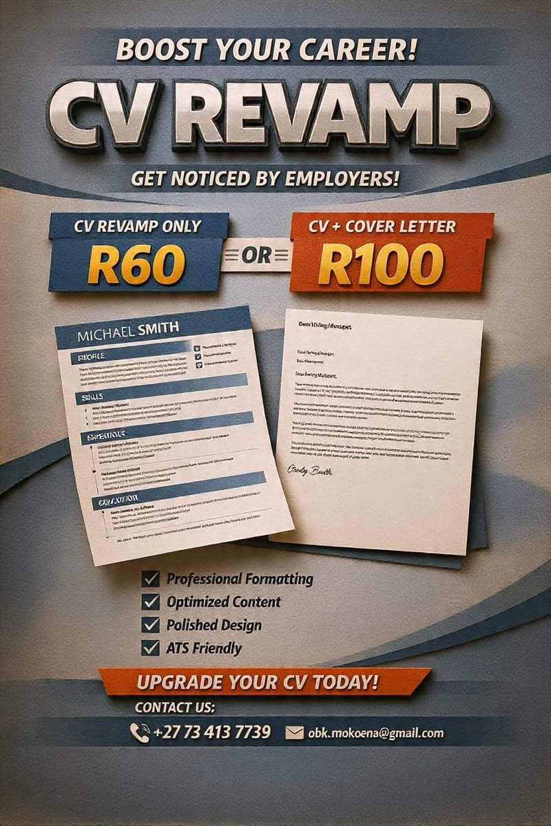 Community_BF1's tweet photo. Ready to land your dream job? Your CV is your first impression—let’s make it count! I’m Ob,.’ll craft a tailored, ATS-friendly CV that gets you noticed. DM or
Whatsapp link:
https://t.co/LdGWCeVr9B
Nkota #budgetsavvychoice #BudgetBozza #BudgetInsurance Fifi #mysomeone https://t.co/XbEZL1eofe