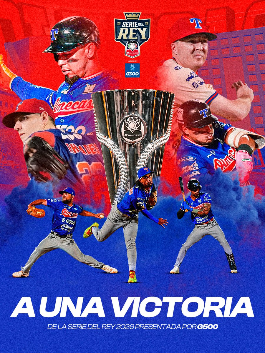 LMBBanorte's tweet photo. Los Olmecas de Tabasco 🗿 se colocan a un triunfo de clasificar a la Serie del Rey 2026 presentada por G500 👑

#LaLigaFuerteDeMéxico💪🏼🇲🇽⚾️ https://t.co/gFb94GIT6d