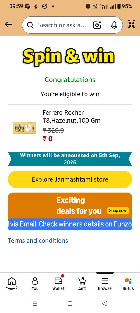 AmitKumar606147's tweet photo. #amazonspinandwin https://t.co/LkBzz8KmcS