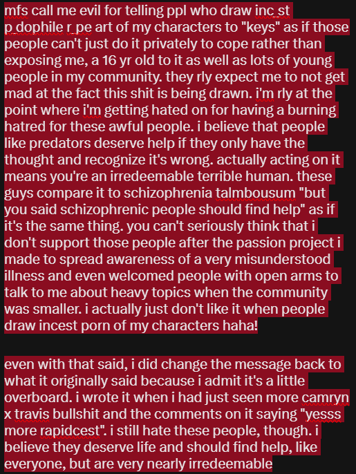 terrorban0's tweet photo. i feel like such a fucking corny dork having to actually "rant" on twitter dawg why can't you all be normal i hate writing this shit i've had to write like three of these in the span of a week all for the first time #tmirb

will be deleted soon cuz this shit blows https://t.co/2CWNMv25ir