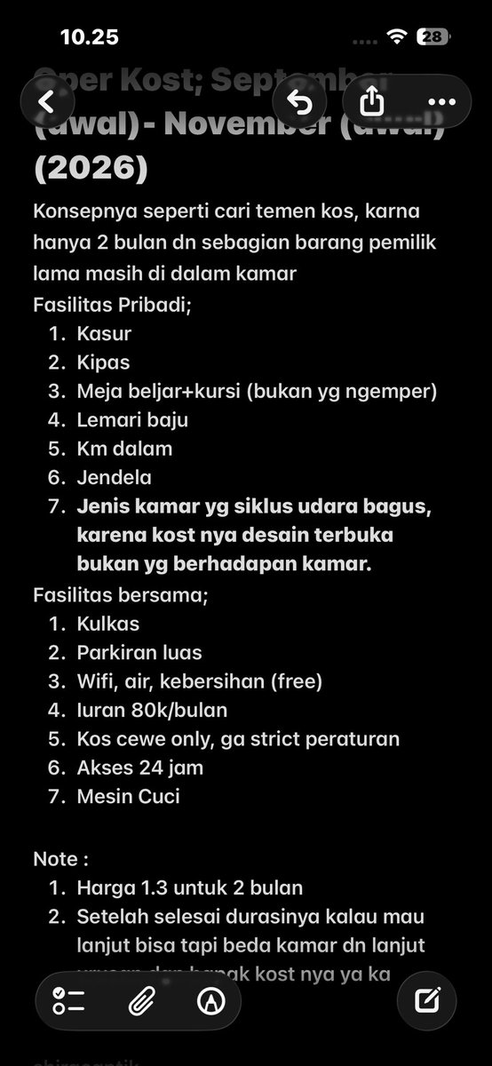 cWi0oy's tweet photo. kaaa aku mau oper kamar kost ku untuk 2 bulan kedepann karena KKNN, hmu ya kalau tertarik https://t.co/8VYYWoojyL