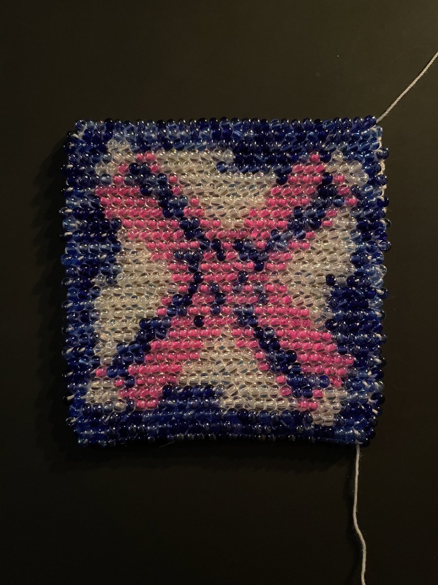 stellanova_14's tweet photo. I’m learning how to make bead crochet tapestries, and my first two attempts turned out better than I thought they would! 🪡🧶😸💖 https://t.co/CBZpStrIQm