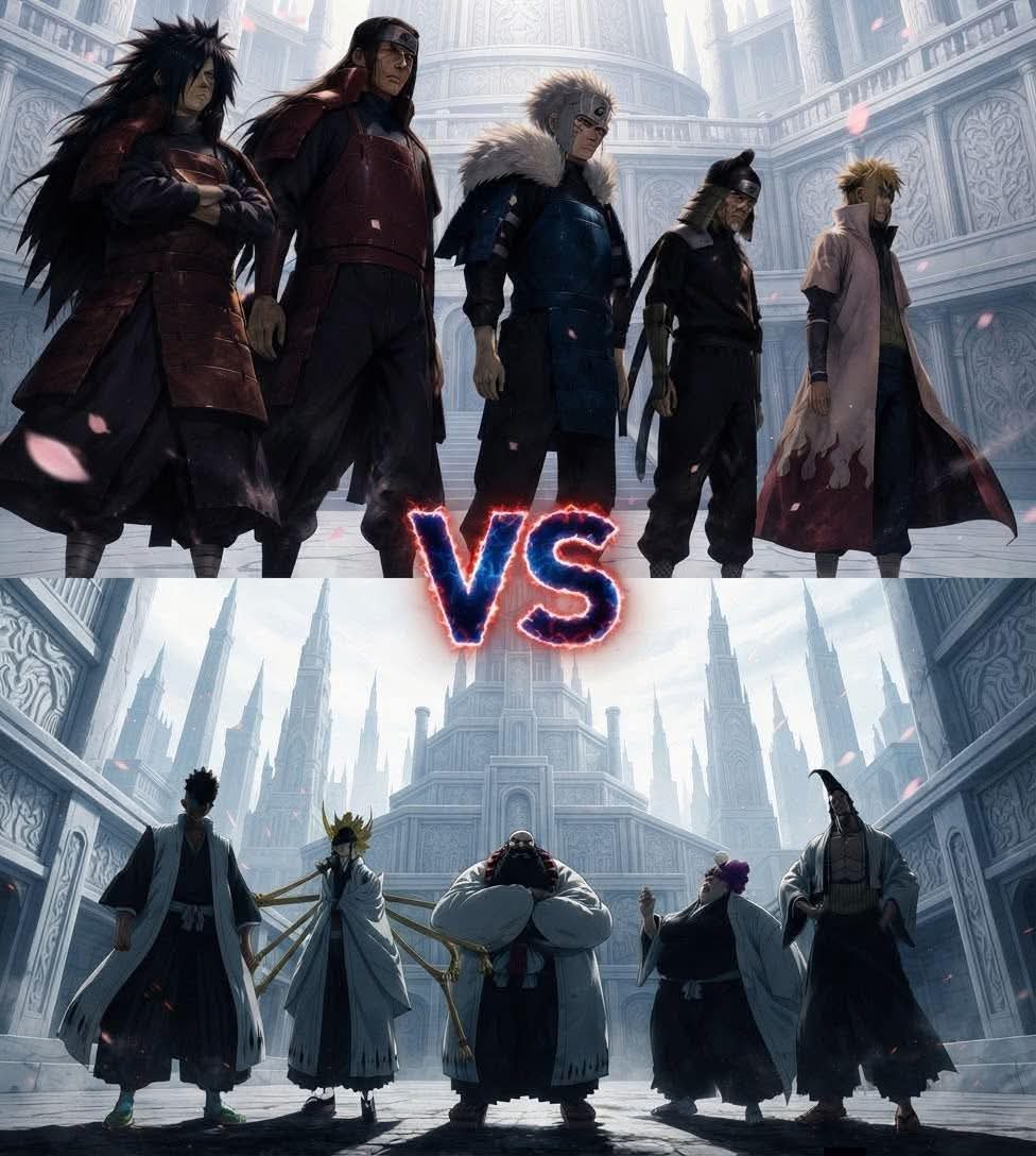 oppai_sama1's tweet photo. The 1st-4th Hokage &amp; Madara vs Squad 0..

Who wins?? https://t.co/8Lq6cBwm2D