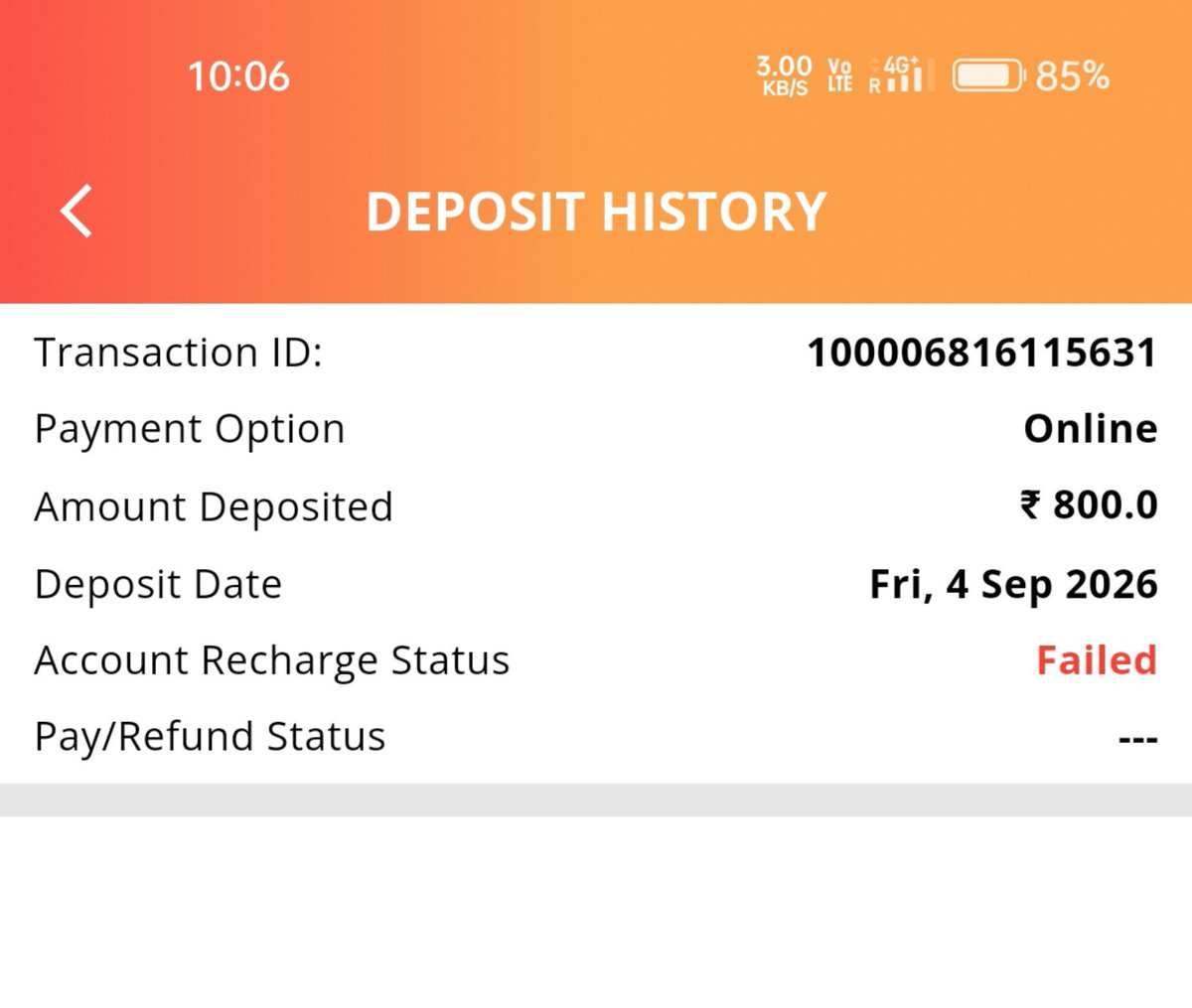 santoshnaik's tweet photo. @IRCTCofficial  while recharging ewallet amount hav been debited from my acc bt ewallet shows no money. Can u go tru my issue and  get my money refund. https://t.co/MmN8uJhGKk