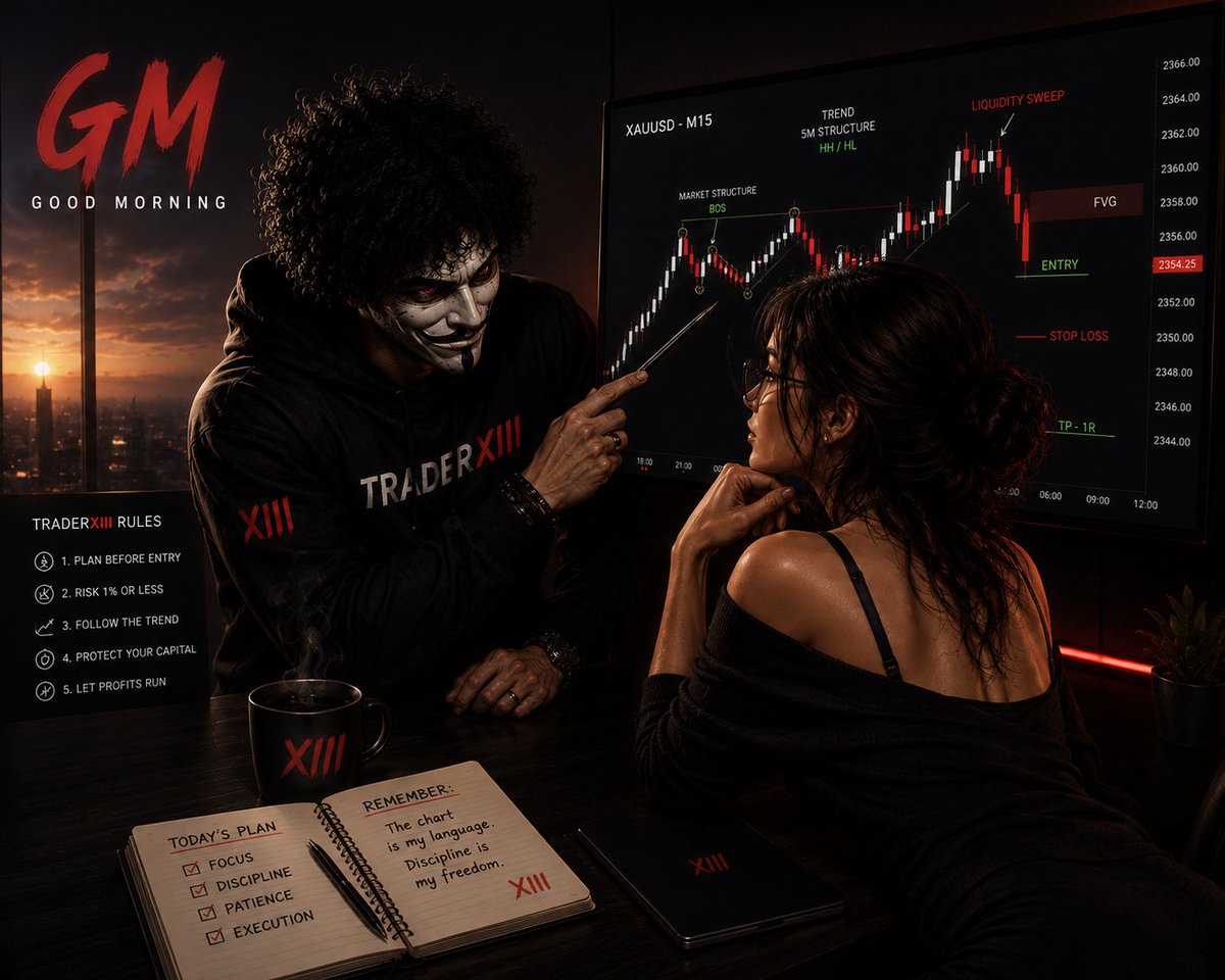 ITSARFO's tweet photo. GM traders  Before the market wakes up the chart has already started talking  Read the structure Wait for the setup Execute without hesitation Discipline first Profits come second TraderXIII https://t.co/Lpz8xmHEDy