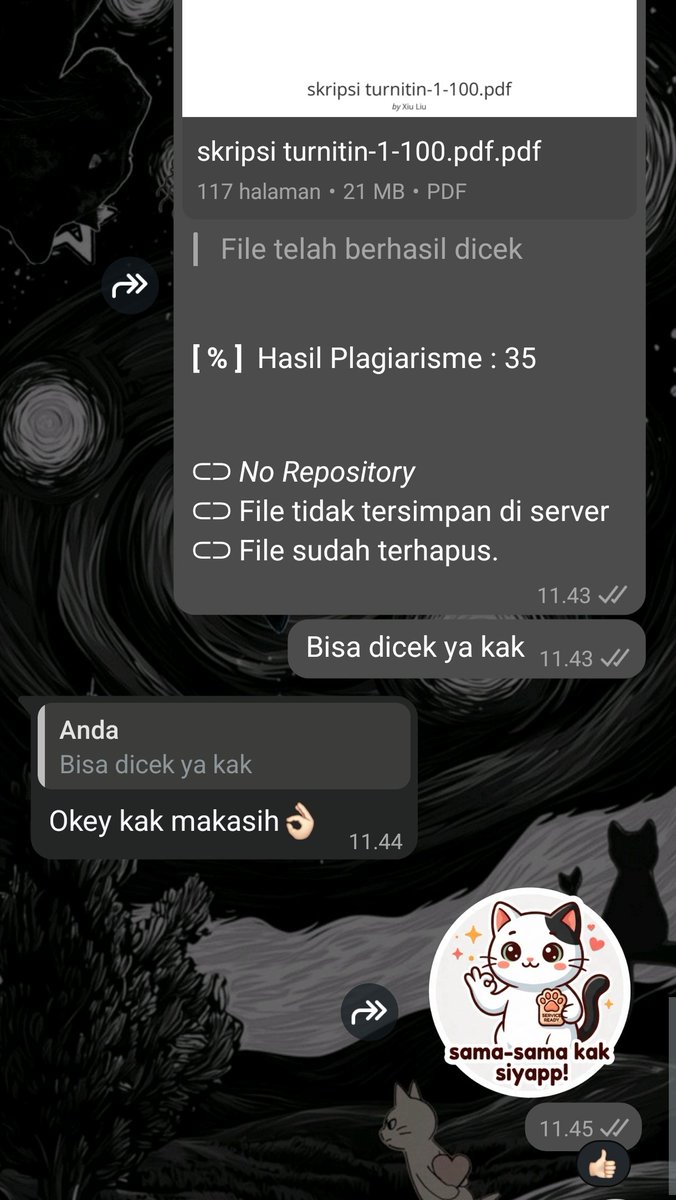 si_gemoya's tweet photo. Testimoni cek skripsi https://t.co/CO17GI9D23