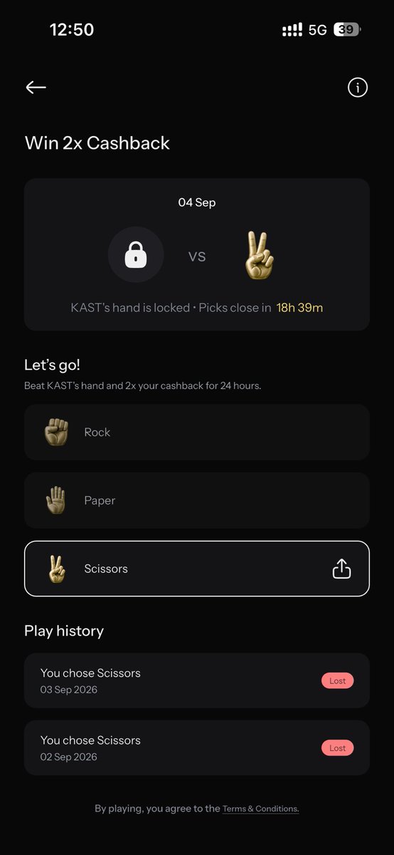 5Fourod's tweet photo. @KASTxyz @KASTbusiness only picking scissors til I win 🙂‍↔️ https://t.co/sKnmLrCbTi