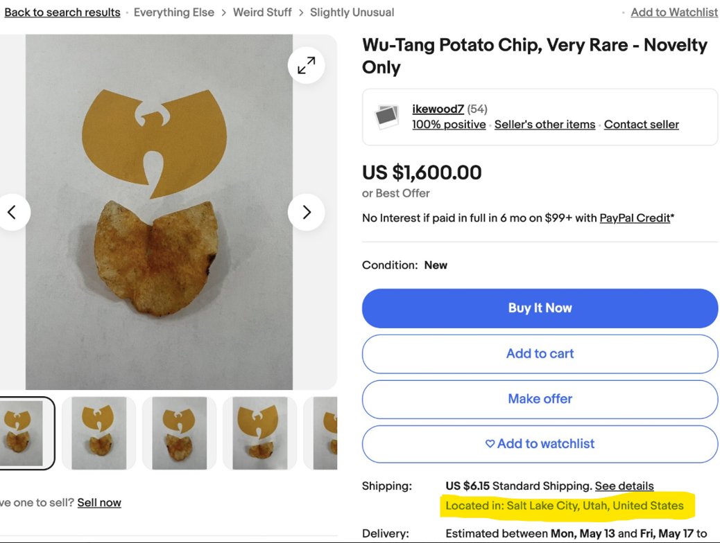 NolaBelle2020's tweet photo. @myrealtorty Not a clue but if they get the munchies, this might still be up for bid on eBay. I wouldn't know. When I asked a question about it, eBay barred me. LOL 🤣😂 #whyme https://t.co/O5thAm5t2i