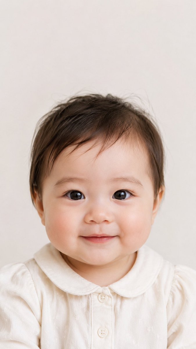 mizusuki__'s tweet photo. チャッピーに私と夫の写真読み込ませて

2人の子供(女の子)ができました。
子供(女の子)が６ヶ月なった時の証明写真
アスペクト比: 9:16

で出てきたやつ、全てのパーツが今の👶🏻に似ててびっくり！かわいい〜 https://t.co/4P0yvWCrd3