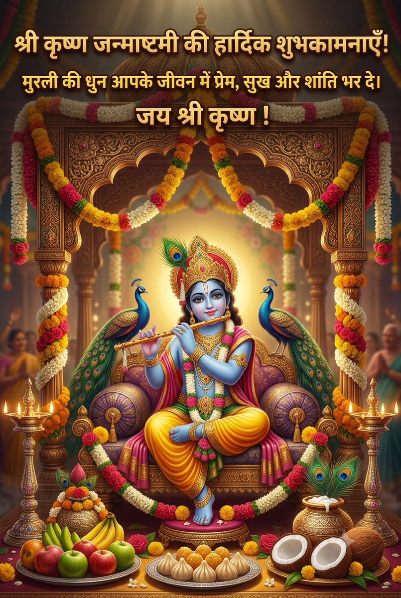 stockprodeepak's tweet photo. 🦚✨ श्री कृष्ण जन्माष्टमी की हार्दिक शुभकामनाएँ! ✨🦚

🙏 मुरली की मधुर धुन आपके जीवन में
प्रेम, सुख, शांति और समृद्धि भर दे।
💫 श्री कृष्ण की कृपा सदैव आपके और आपके परिवार पर बनी रहे।

🌸 जय श्री कृष्ण! 🌸
💙 राधे राधे! 🙏 https://t.co/2YhX92zb8n
