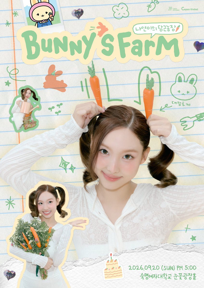 JYPETWICE's tweet photo. NAYEON [Bunny’s Farm] Participation Guide : LAST DAY TO JOIN!

NAYEON [Bunny’s Farm] is waiting for your participation!

Tell us anything you’d like to know about NAYEON,
fun missions you’d love to see NAYEON take on,
or any other fun and creative ideas you have!

https://t.co/0GqVJd5i8J

#TWICE #트와이스 #NAYEON #나연