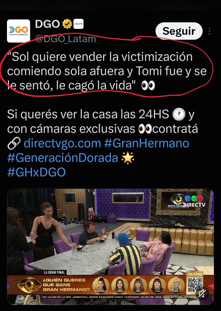 NanyCristal's tweet photo. Hasta Dgou lo tiene clara.

YIPIO AL 9009
#GranHermanoGeneraciónDorada https://t.co/m3Vlh6Pqkh