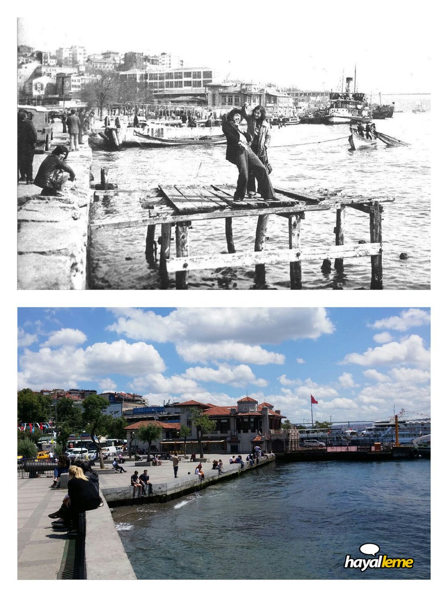 hayalleme's tweet photo. Beşiktaş sahili 1970'li yıllar ve 2016. https://t.co/GPBwPS3CWG