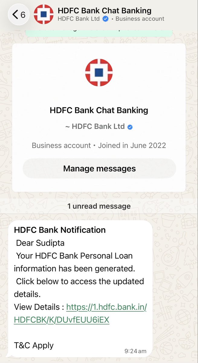 SenguptaSudipto's tweet photo. @HDFCBank_Cares @HDFC_Bank ensure these repeated WhatsApp messages are stopped with immediate effect. I am not interested in any loan or credit card. I use my debit card responsibly. Focus on improving ur service quality, which has noticeably deteriorated. #HDFCBank #Issue https://t.co/NBXigrGnCI
