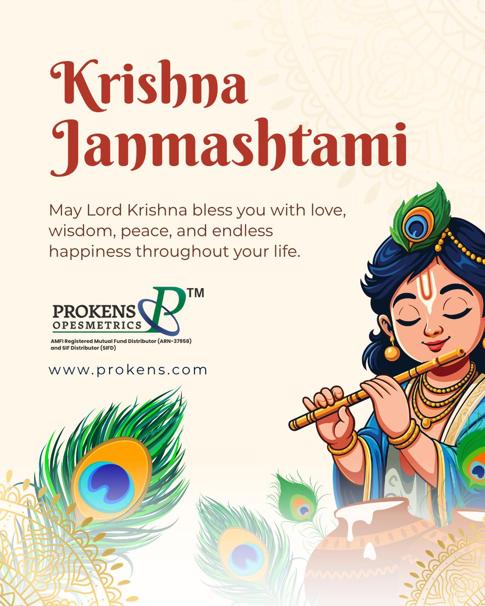 ProkensSM's tweet photo. Wishing everyone a Happy Sri Krishna Janmashtami🦚💙🙏
.
#Janmashtami #HappyJanamashtmi https://t.co/YKhll5sSoI