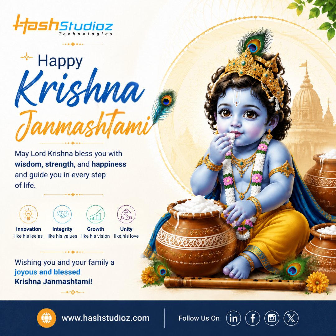 HashStudioz's tweet photo. 𝗛𝗮𝗽𝗽𝘆 𝗝𝗮𝗻𝗺𝗮𝘀𝗵𝘁𝗮𝗺𝗶 𝗳𝗿𝗼𝗺 𝗛𝗮𝘀𝗵𝗦𝘁𝘂𝗱𝗶𝗼𝘇!

May the divine blessings of 𝗟𝗼𝗿𝗱 𝗞𝗿𝗶𝘀𝗵𝗻𝗮 bring wisdom, strength, happiness, and success into your life.

Wishing you a 𝗷𝗼𝘆𝗼𝘂𝘀 𝗮𝗻𝗱 𝗯𝗹𝗲𝘀𝘀𝗲𝗱 𝗝𝗮𝗻𝗺𝗮𝘀𝗵𝘁𝗮𝗺𝗶!

#HappyJanmashtami https://t.co/qQSzKbVddu