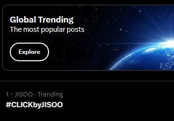 ForeverKimJisoo's tweet photo. JISOO is currently trending at #1 Worldwide on X alongside #CLICKbyJISOO https://t.co/XTN48fd3je