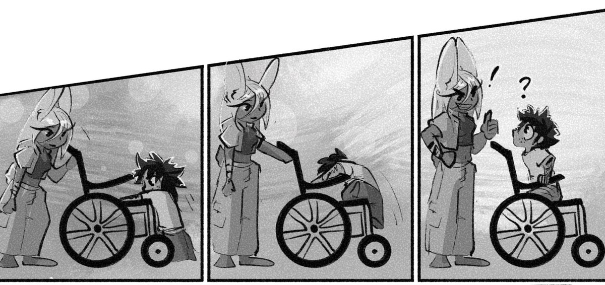 Inkalight's tweet photo. 🦾 The Quirkless Cyber Hero 
part 20
Tw: depression, permanent injury, trauma

Comic update thread linked below ⬇️ https://t.co/3oQvwbj1Jo