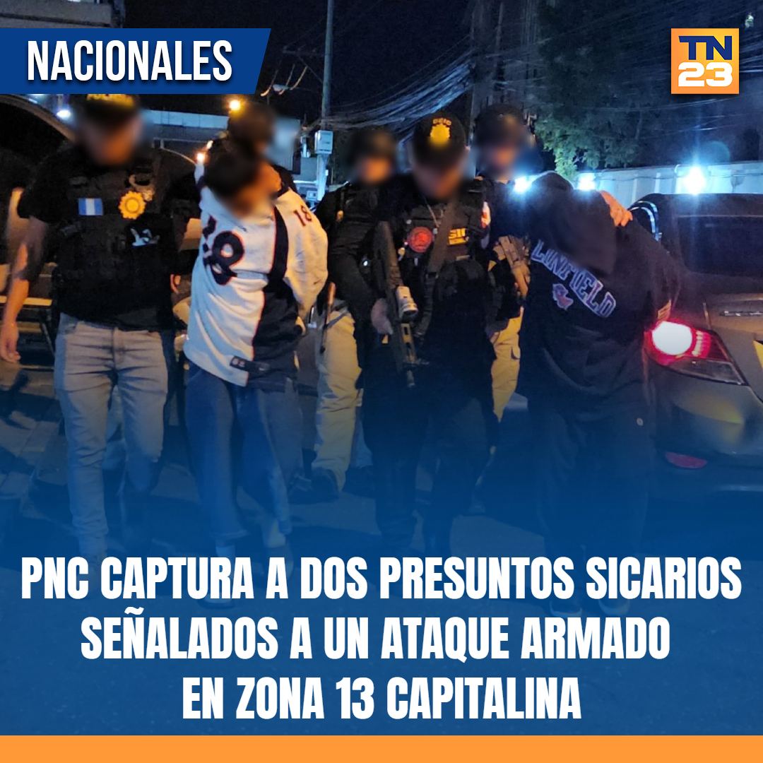 TN23NOTICIAS's tweet photo. 🚨 #PNC #captura a dos #presuntos #sicarios #señalados a un #ataque armado en #Zona13 capitalina ➡️ https://t.co/7EIvcbIsdu https://t.co/cEPOr16vAX