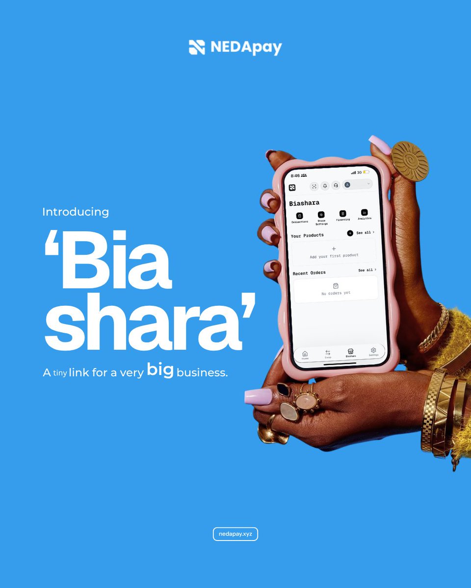 nedapay_xyz's tweet photo. Want to accept payments for your business? no bank merchant account, no POS, no website?

Meet Biashara on NEDApay: “Biashara" is Swahili for business/trade. On NEDApay it's the ‘merchant mode for
businesses’. it lets anyone with a account start ‘accepting payments like a shop’, without a bank merchant account, POS machine, or website.

In plain terms: think of it as giving your business a ‘free mini’ "pay page" just like a PayPal(.)me/Buy Me a Coffee page, but powered by stablecoins and mobile money on NEDApay’s rails. Customers can pay you even if they're in another country. 

Here’s a full beginner walkthrough from signup 👇🏼