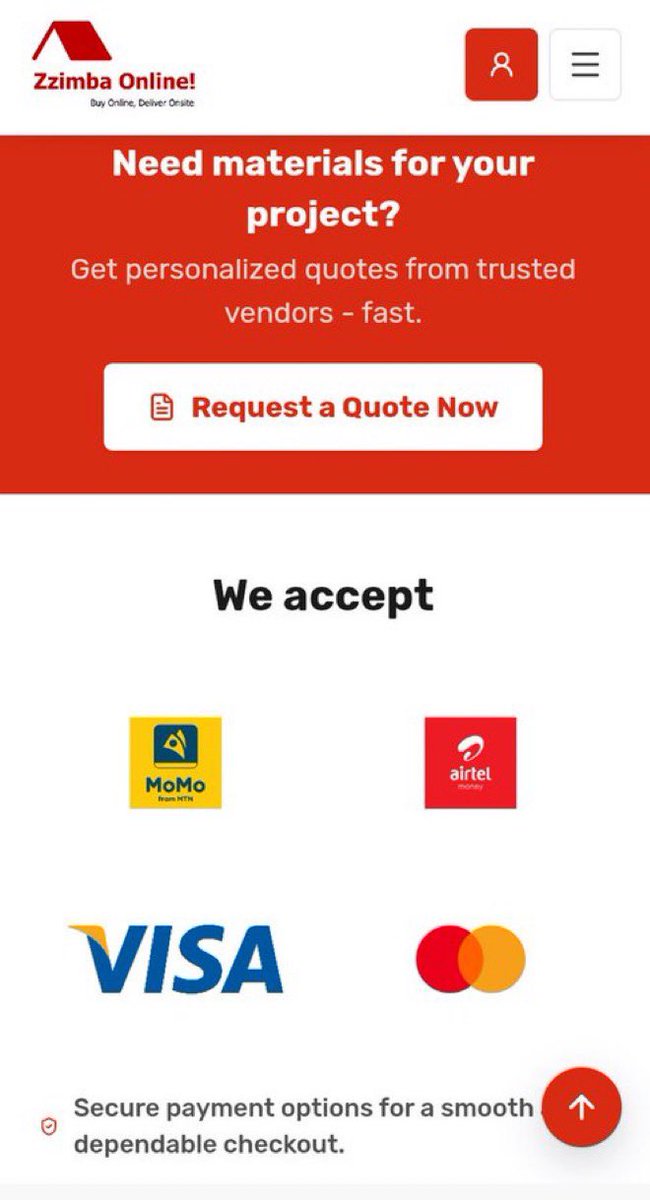 Zzimba_online's tweet photo. Whether you are paying by Visa, Mobile Money or Bank, we have got you covered.

Build with confidence. Pay the easy way with Zzimba.

Visit https://t.co/qJeAfaEr9u and make your next purchase seamless. #Zzimbaonline https://t.co/addGcXCWUl