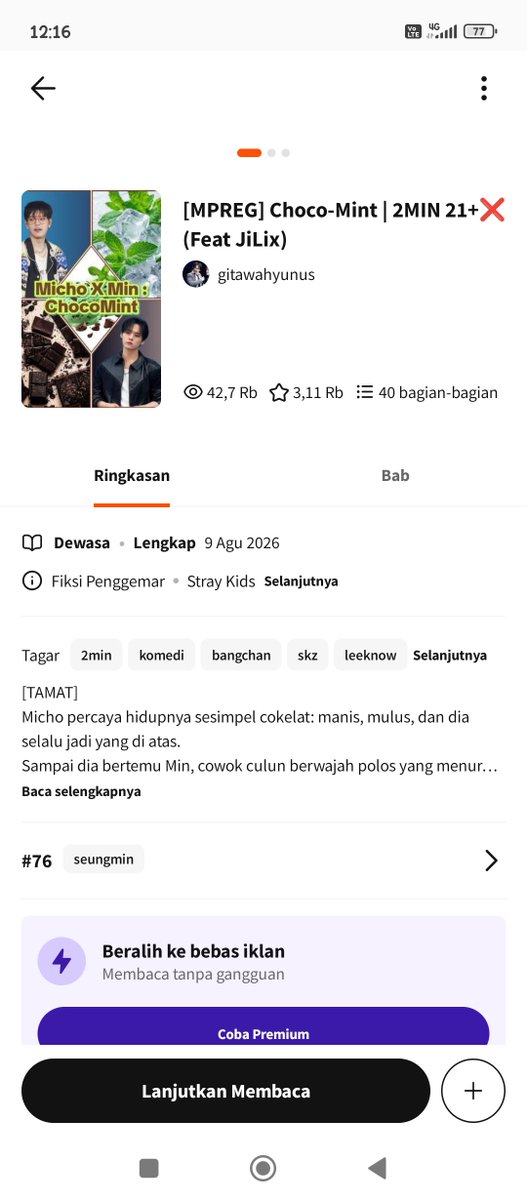 gitawahyunus's tweet photo. AU 2MIN 218+ 🔞
Seungmin Dom/Top & Lee Know Sub/Bot
Wattpad: gitawahyunus
#straykids #leeknow #lino #minho #seungmin #kimseungmin #au #wattpad https://t.co/MM9LHBRr2k
