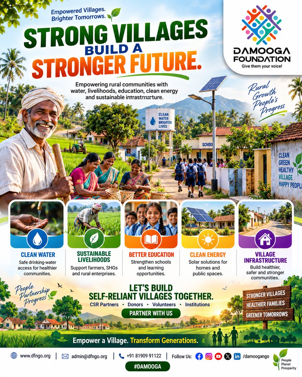 damoogango's tweet photo. 🌾 Strong Villages. Stronger Future.

Clean water, livelihoods, education and clean energy can empower rural communities and transform generations.

#RuralDevelopment #SustainableDevelopment #EmpowerVillages #DAMOOGA https://t.co/WpXDBxiDVo