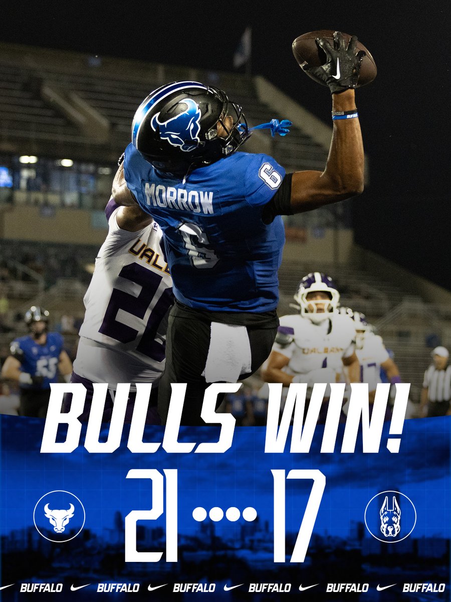 UBuffaloFB's tweet photo. BULLS WIN!

#UBhornsUP🤘 | #BullMarket📈 https://t.co/fpg7j0C7WA