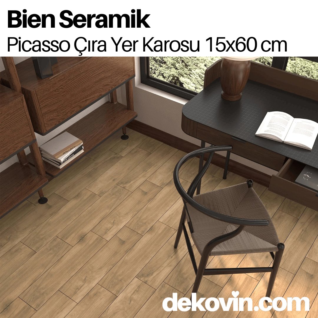 dekovincom's tweet photo. Bien Picasso Çıra Yer Karosu, 15x60 cm boyutu ve mat yüzeyli, ahşap parke görünümlü tasarımı ile mutfak, banyo, teras, balkon, veranda gibi projelerinizde kullanabileceğiniz ideal bir karo...

#dekovin #dekovincom #bienseramik #ahsapgörünümlüyerkarosu #15x60yerkarosu https://t.co/mrY8uwTv6j