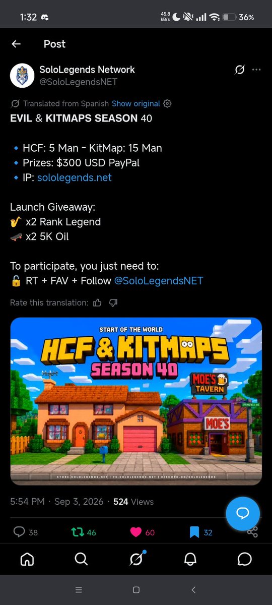 ztradu's tweet photo. @SoloLegendsNET Participo Nick:traductor541 https://t.co/tPvBxWEzIg