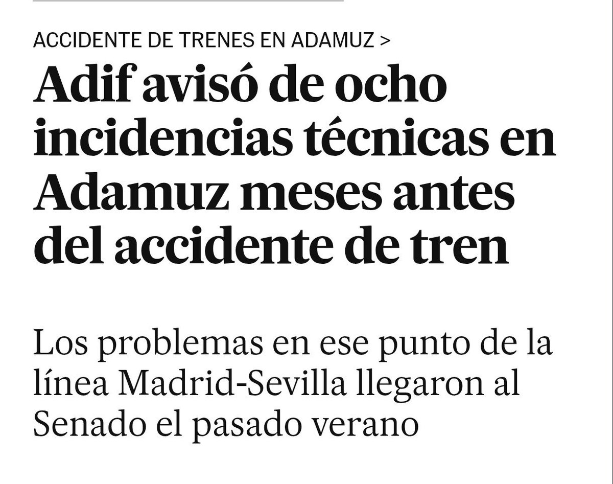 RonCicer's tweet photo. El Gobierno es responsable de las muertes de Adamuz. Conocía el deterioro de las vias y no hizo nada.

(Igual que con la invasión re Ceuta, la conocía previamente y la permitió) https://t.co/Oz0tGlTtqq