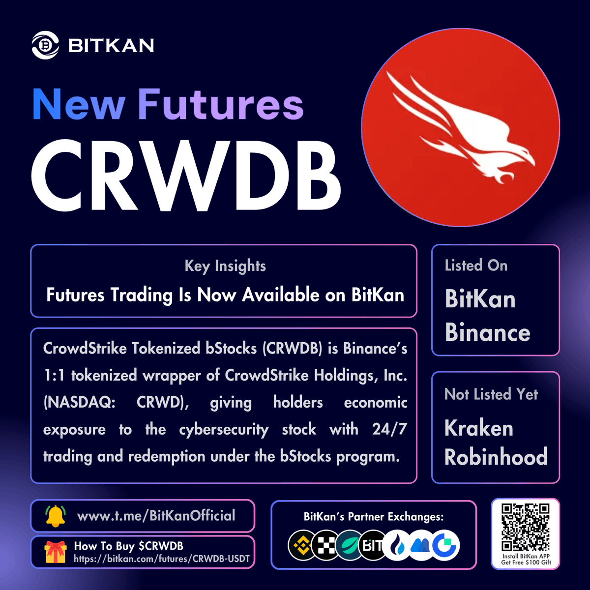 BitKanOfficial's tweet photo. π₯ New Listing: @CrowdStrike #CRWDB spot trading pair is now available for trade on BitKan Crypto Exchange
$CRWDB Spot Trading Pair:
https://t.co/XZnBsn7rfx
Official #BitKan Announcement
https://t.co/p4eNPq115x
Free $100 New User Sign-Up Gift:
https://t.co/41X7AjqzsA https://t.co/HOHGt81a38