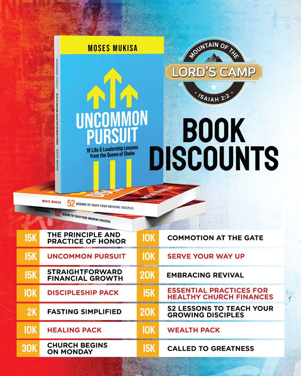 worship_harvest's tweet photo. Get any of these books at a discount at The Mountain Of The Lord's Camp

#MOLC26 #WorshipHarvest https://t.co/HniSxxEY5R