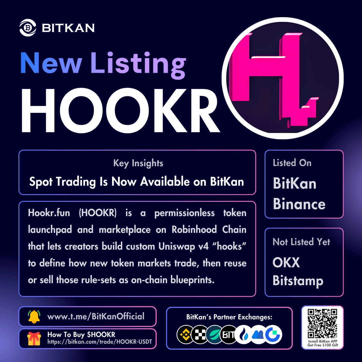 BitKanOfficial's tweet photo. π₯ New Listing: @Hookrfun #HOOKR spot trading pair is now available for trade on BitKan Crypto Exchange
$HOOKR Spot Trading Pair:
https://t.co/icIM4mwPTh
Official #BitKan Announcement
https://t.co/jKk2yIvhD0
Free $100 New User Sign-Up Gift:
https://t.co/41X7AjqzsA https://t.co/4ha7AxK3G2