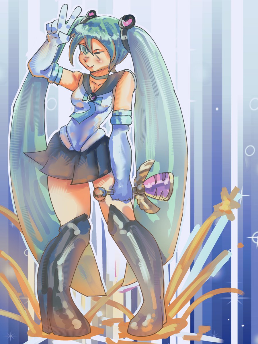 silvonyux's tweet photo. SAILOR MIKUU #vocaloid #HatsuneMiku https://t.co/1cAyy1JqSN