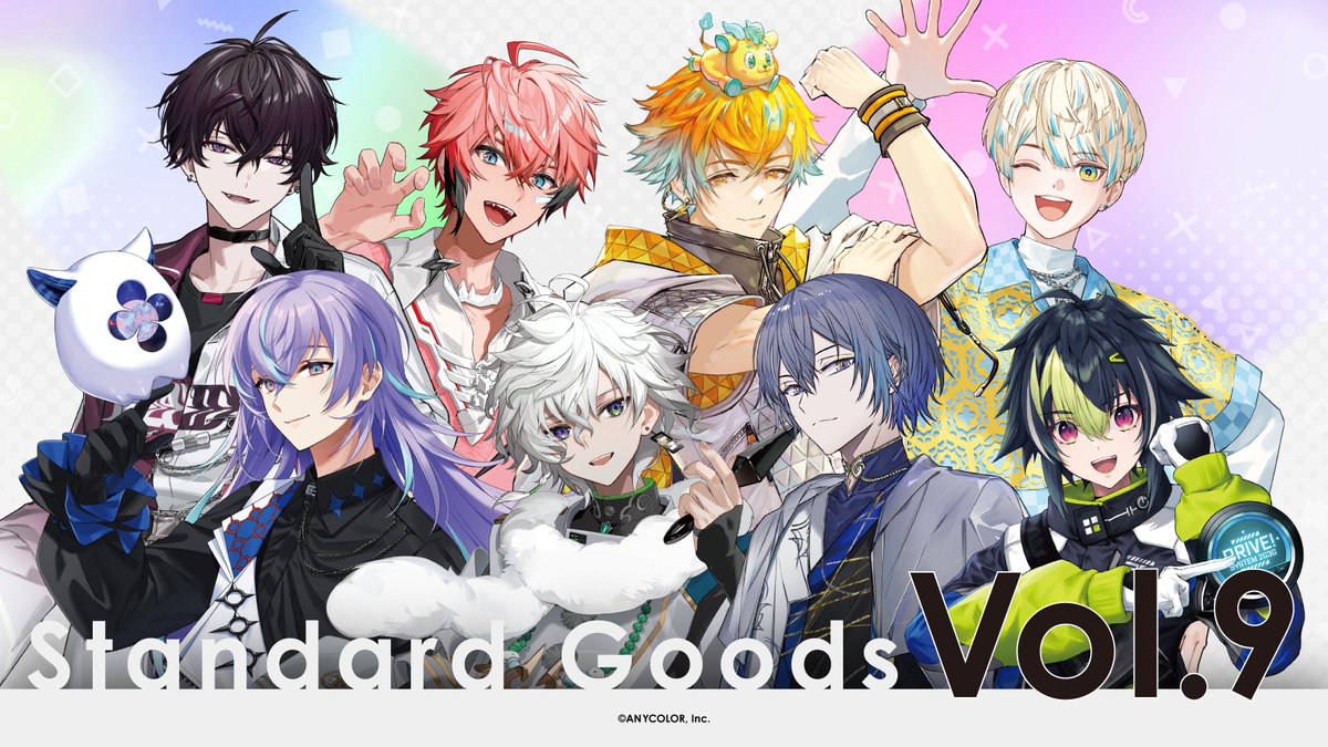 OSAKA_IPSHOTEN's tweet photo. ／
大阪 IP書店『#にじさんじ』🌈🕒️大型コーナーにて
『Standard Goods Vol.9』
2026年10月2日(金)より発売決定！✨️
＼
新ビジュアルを使用したグッズシリーズ『Standard Goods』より、佐伯イッテツ、赤城ウェン、宇佐美リト、緋八マナ、星導ショウ、叢雲カゲツ、小柳ロウ、伊波ライの新グッズが登場！
ぜひチェックください！

詳しくはこちらをチェック👉https://t.co/IQBtoooy7m

#MECHATUA