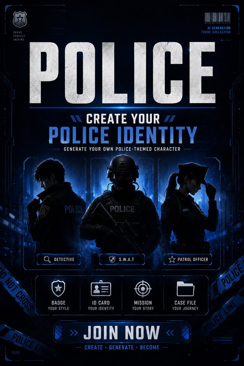 Twentyonedei's tweet photo. YOUR BADGE ✯ YOUR IDENTITY ✯ YOUR STORY
🚨 เปิดธีมใหม่ POLICE 🚨
เลือกบทบาท สร้างคาแรกเตอร์ และออกแบบตัวตนของคุณในโลกแห่งอาชญากรรมและการไล่ล่า
พร้อมรับภารกิจหรือยัง?
======✪= JUST QOUTES =✪======
⠀⠀⠀⠀ https://t.co/Lx5dIzzTpD