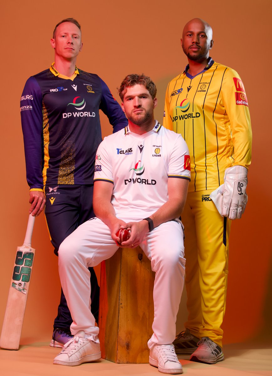 DPWorldLions's tweet photo. Time To Hunt!

👕Three World-Class Kits
🏏Three Exciting Formats
🏆Five Trophies To Be Won

But only one Gold Standard🦁

#DPWorldLionsCricket
#TheGoldStandard
#ThePrideOfJozi https://t.co/Vl7L1Y82nq