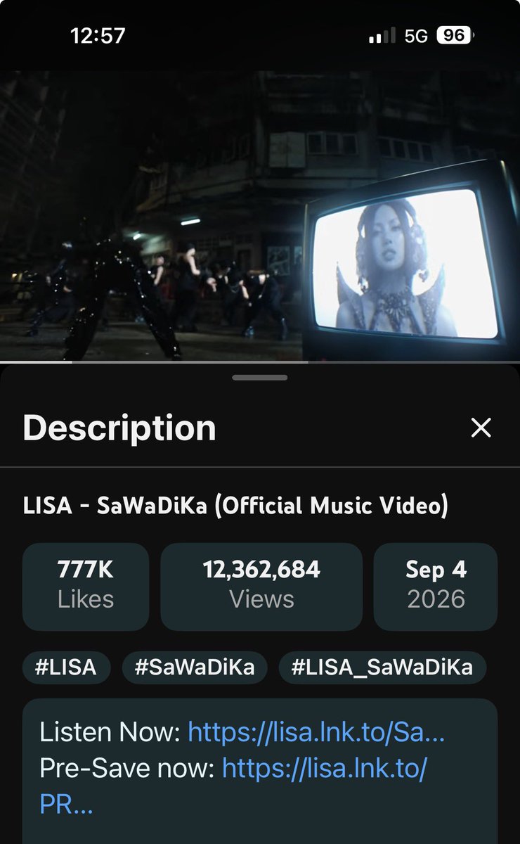 jessieX999's tweet photo. ล้ม 73 ล้านให้ได้นะลูก  

SAWADIKA OUT NOW  
#LISA_SaWaDiKa https://t.co/56zmWtytrz