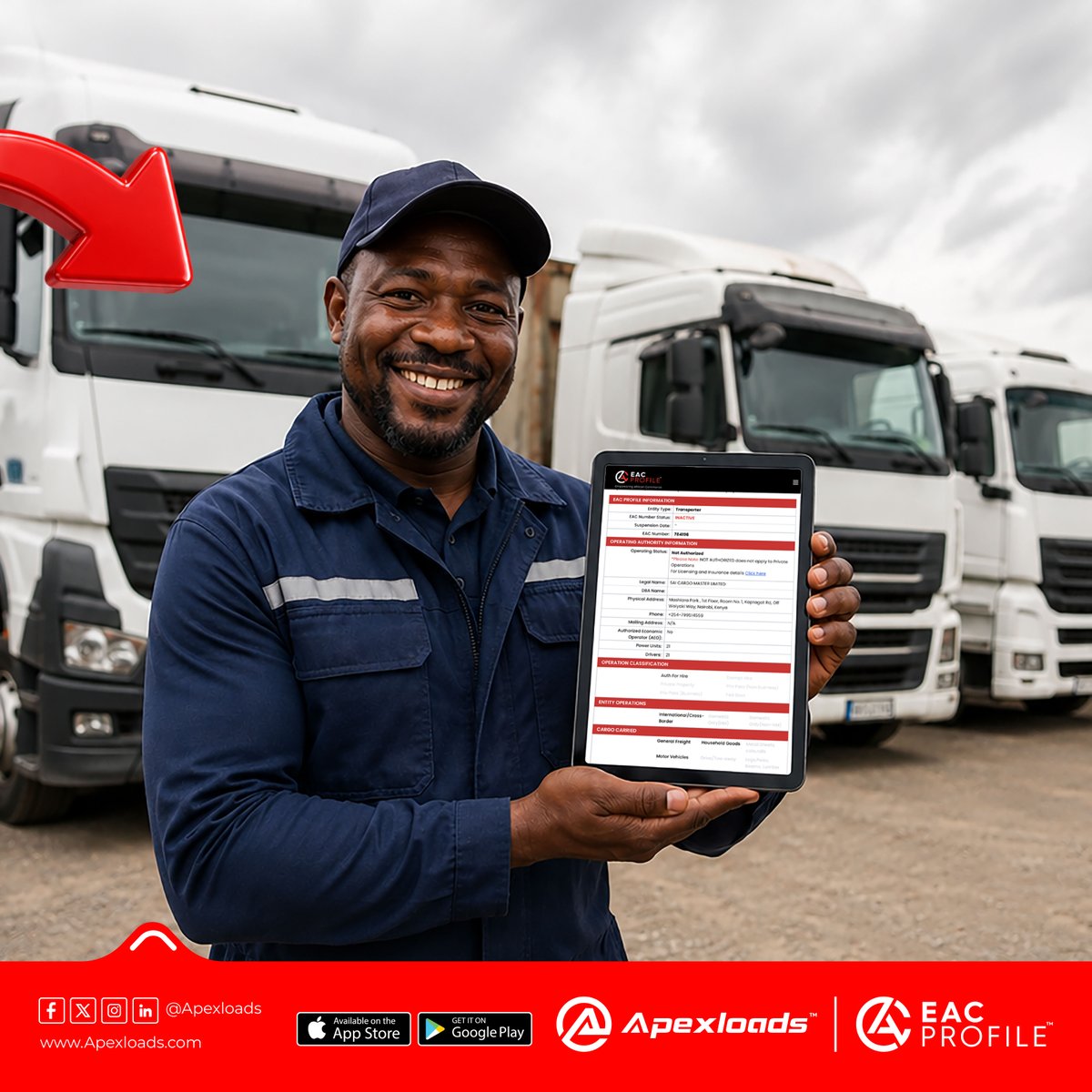 Apexloads's tweet photo. Onboarding Should Take Minutes, Not Weeks. 

Verification tells you who a transporter is. Onboarding is everything you still do before he can load. EAC Connect turns that fortnight of email into one verified snapshot, with your own thresholds on top. Waitlist is open. #EACConnect https://t.co/053PqEWUmn