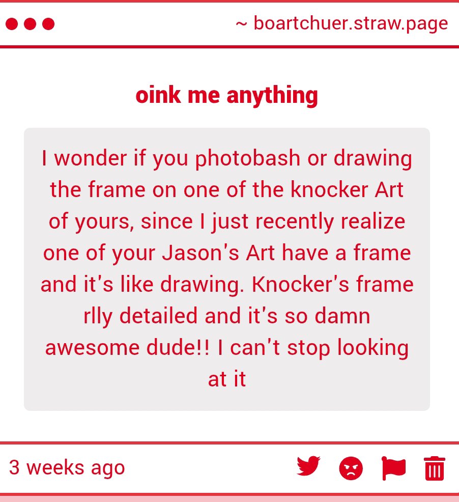 mossevern's tweet photo. 4. thank you!! 🐖 the frames in those two drawings were fully drawn!
5. unfortunately i like jumping from fandoms alot     so unless i get interested in the knocker again     its unlikely new art will come out for virusknocker     Sorry 😢😢😢 https://t.co/Imv1AAt0Fd