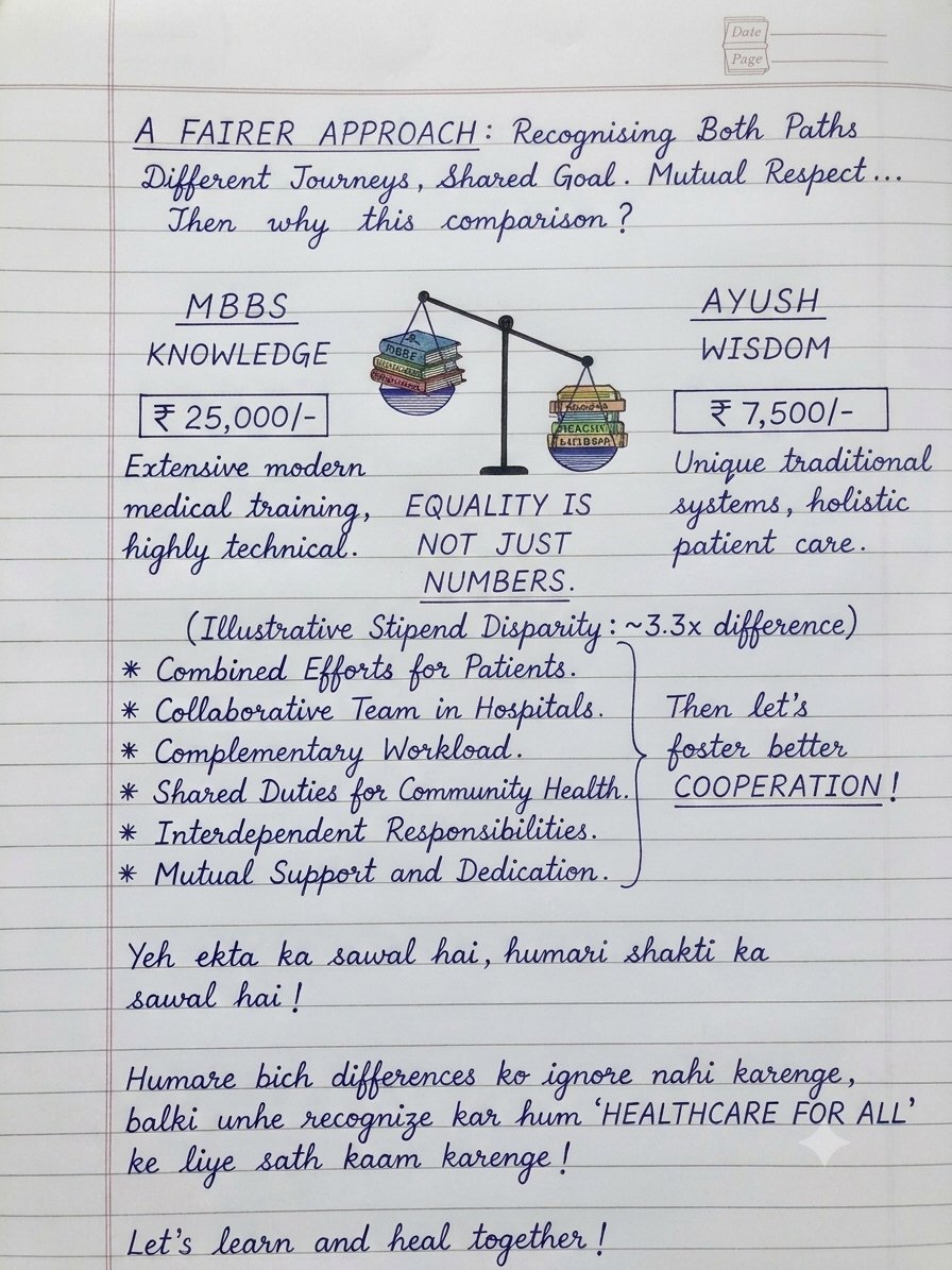 ShivamSS_24's tweet photo. AYUSH students की आवाज़ सिर्फ students की आवाज़ नहीं — यह healthcare workforce के future की आवाज़ है। 
#AYUSHStipendHike
@ayushupdept
@dayalugurubjp @SureshKKhanna @CMOfficeUP
@upayushdept @moayush
#25kforAYUSH
#hikeAYUSHstipend
#AYUSHinternsUP https://t.co/6e42AMt9kf
